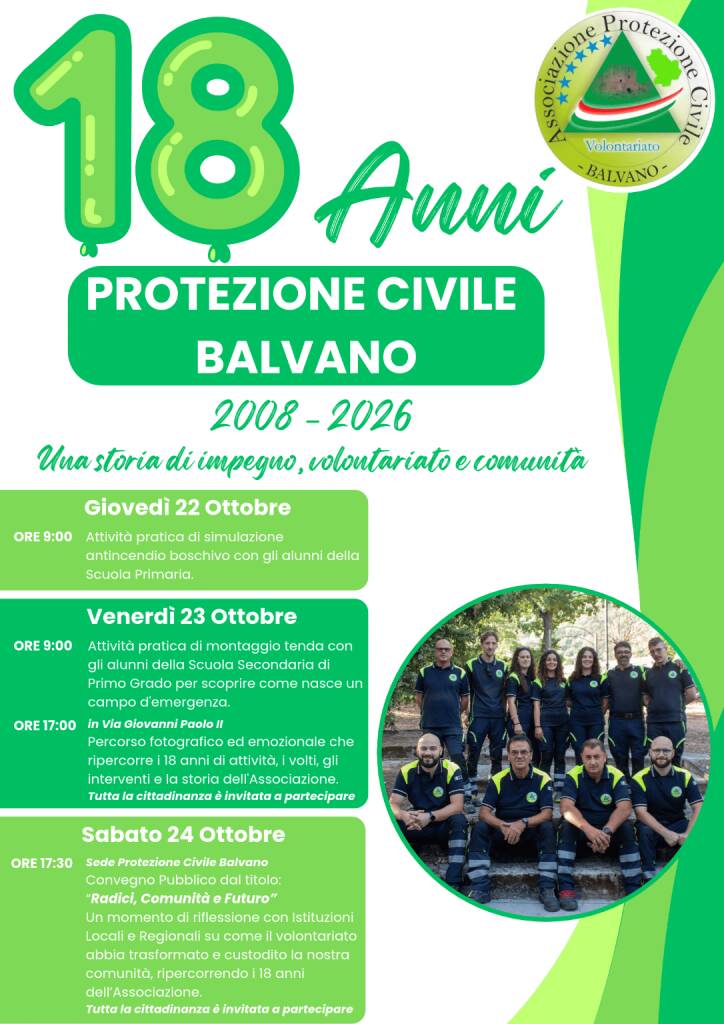 Protezione civile, a Balvano compie 18 anni - Basilicata