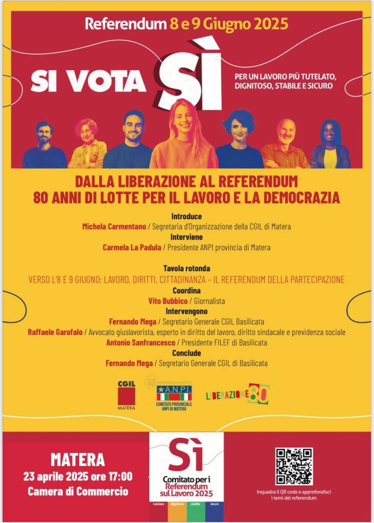 Immagine del post 6263 - Basilicata Festa della Liberazione, iniziative a Potenza e Matera - Basilicata