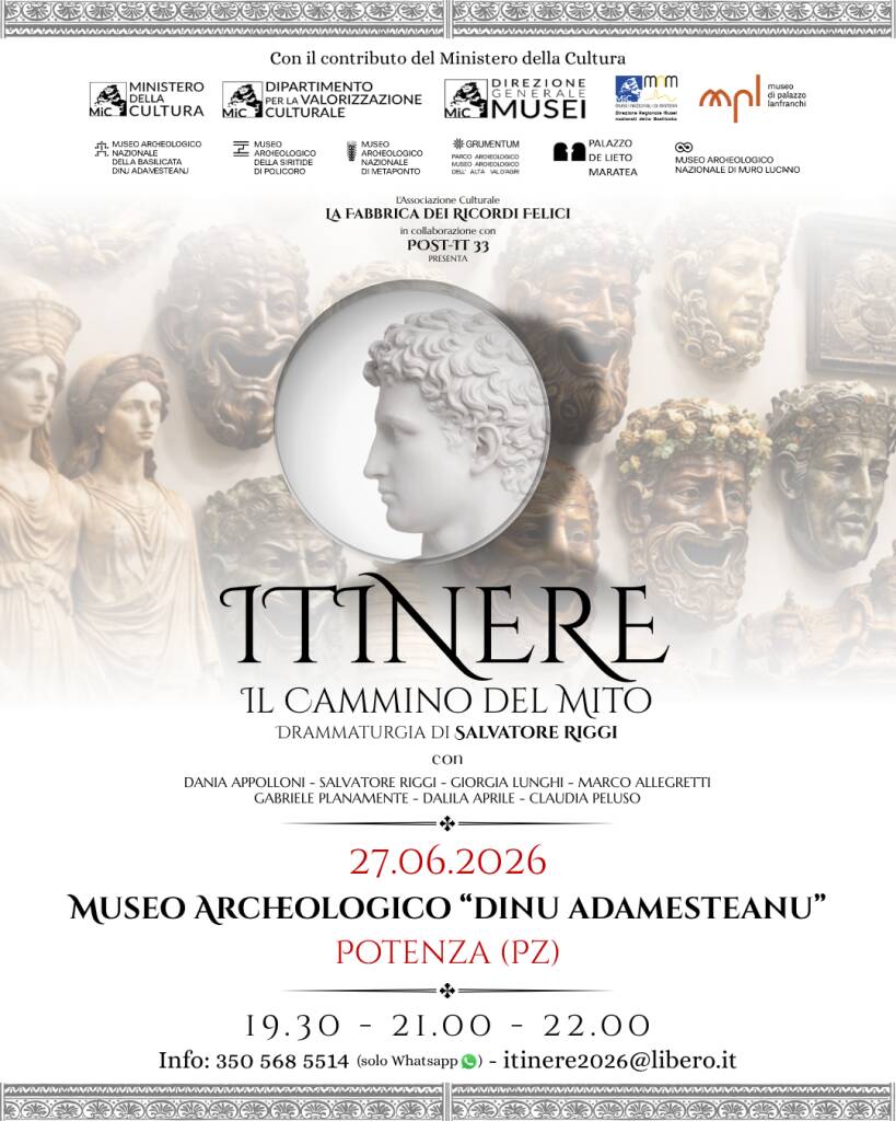 Al Museo Archeologico di Potenza arriva “Itinere-Il  cammino del mito” - Basilicata