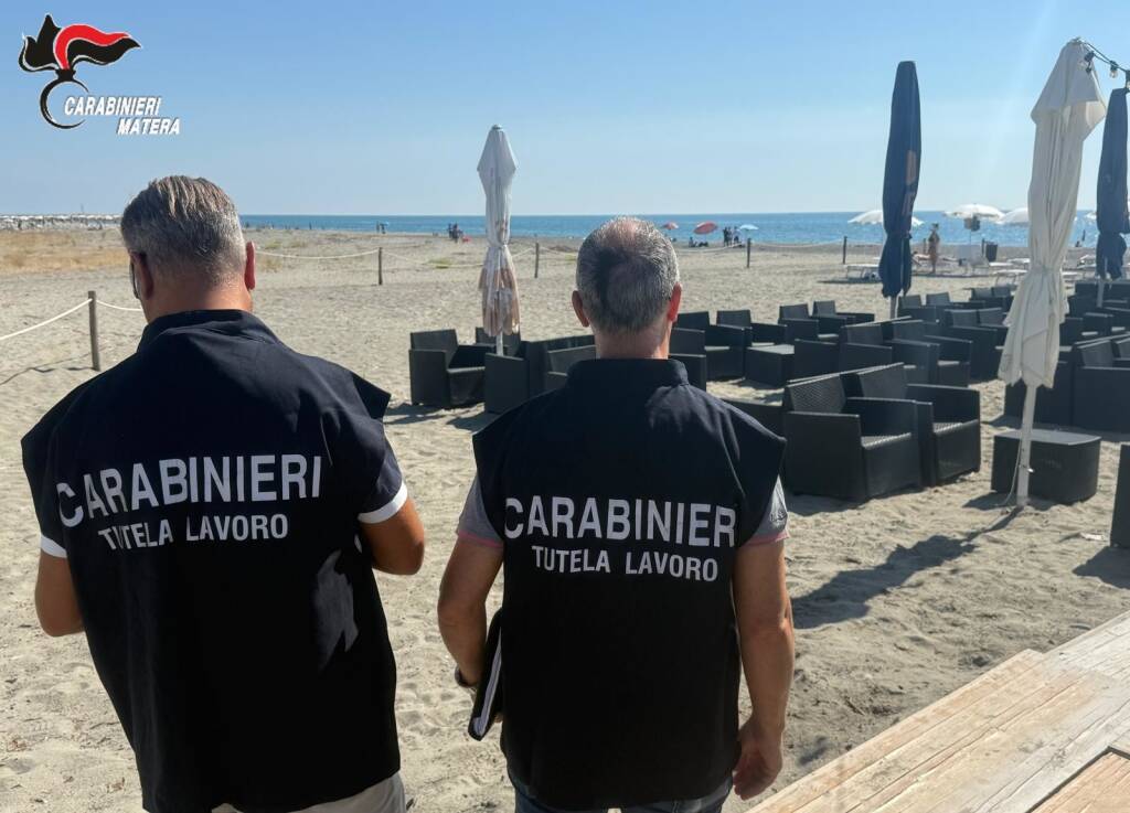 Immagine del post 24136 - Basilicata Lavoro nero e sicurezza: i Carabinieri sospendono un lido balneare a Metaponto - Basilicata