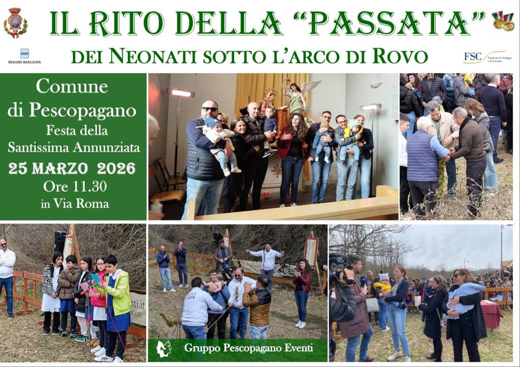 Immagine del post 18632 - Basilicata A Pescopagano torna l’antico rito della “Passata” - Basilicata