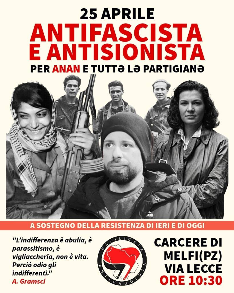 Immagine del post 19718 - Basilicata 25 Aprile, a Melfi il presidio delle Reti per la Palestina di Basilicata - Basilicata