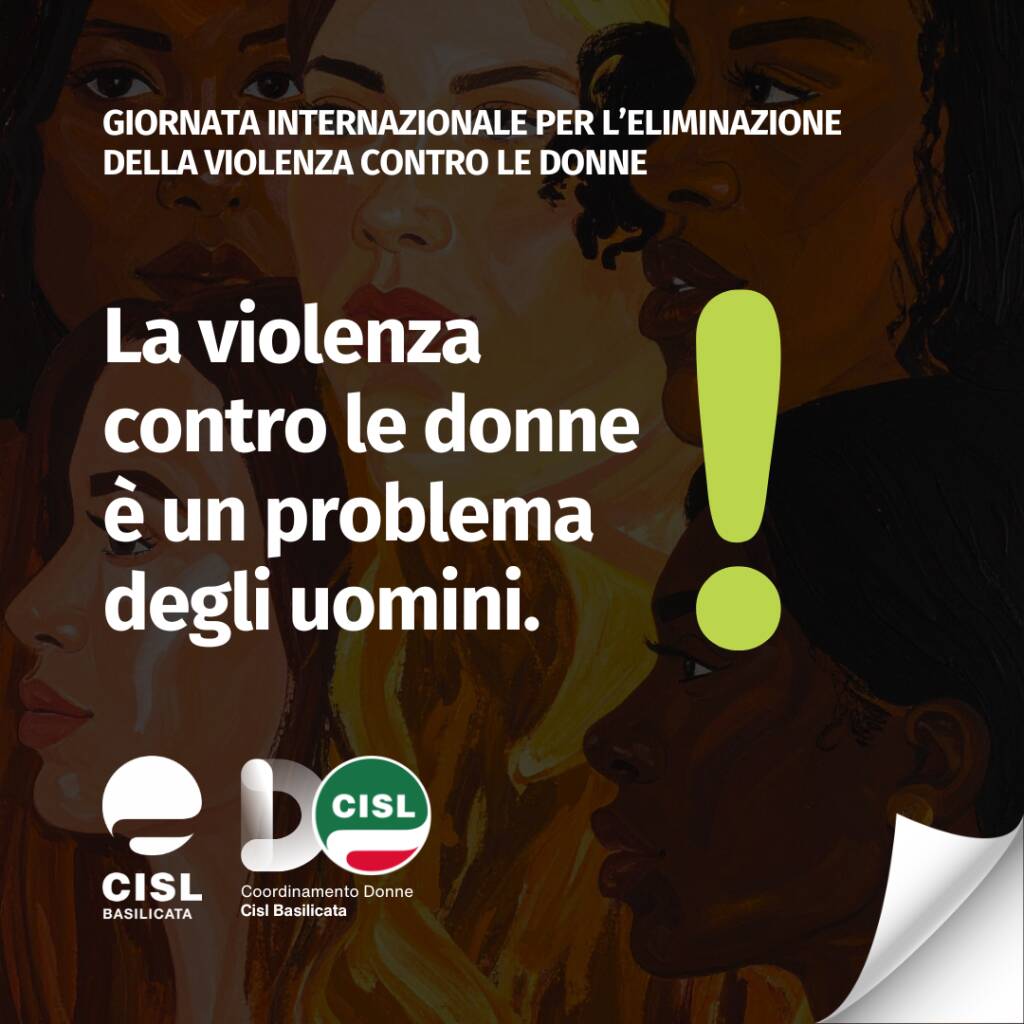 Cisl: «La violenza contro le donne è un problema degli uomini» - Basilicata