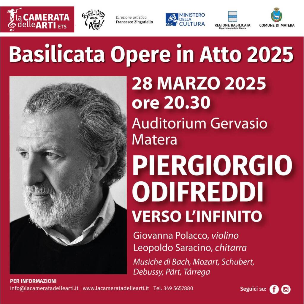 Immagine del post 4601 - Basilicata Piergiorgio Odifreddi a Matera per approfondire il legame tra musica e matematica - Basilicata