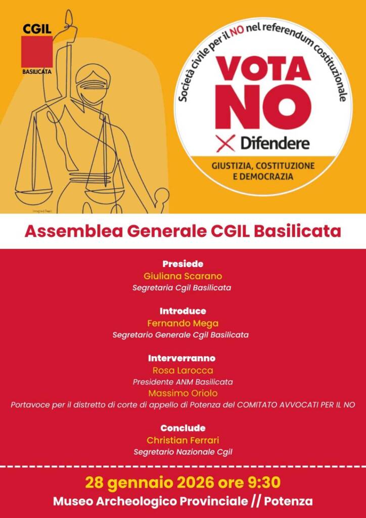 Immagine del post 16430 - Basilicata Riforma Nordio, in Basilicata al via la campagna referendaria per il “no” - Basilicata