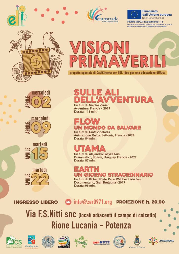 Immagine del post 4839 - Basilicata Visioni primaverili, al via la rassegna di cinema sull’ambiente - Basilicata