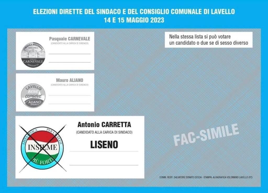 Immagine del post 10136 - Basilicata Lavello, Antonio Liseno al centro del conflitto elettorale - Basilicata