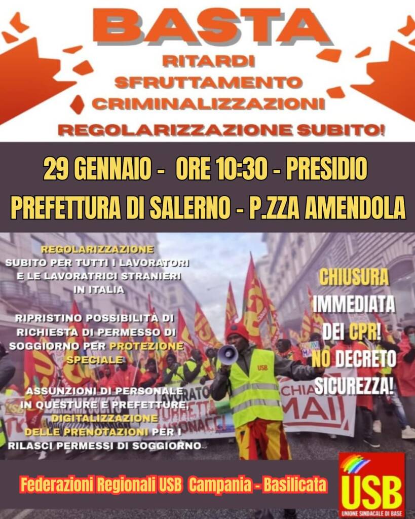 Immagine del post 16540 - Basilicata 29 gennaio, giornata di mobilitazione per la difesa dei diritti dei lavoratori migranti - Basilicata