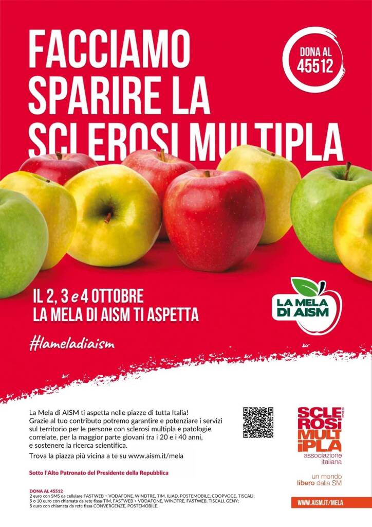 Sclerosi multipla, torna la Mela di Aism nelle piazze lucane - Basilicata