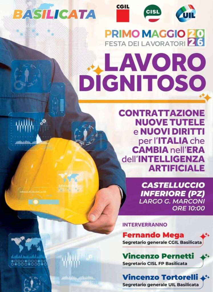 Immagine del post 19941 - Basilicata Primo Maggio, a Castelluccio Inferiore la manifestazione di Cgil, Cisl e Uil - Basilicata