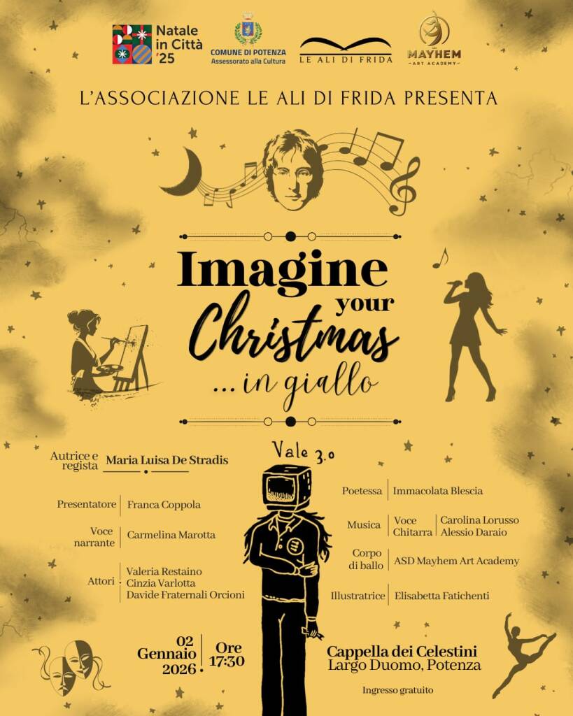 Immagine del post 15444 - Basilicata Spettacolo, a Potenza “Imagine your Christmas……in giallo” - Basilicata