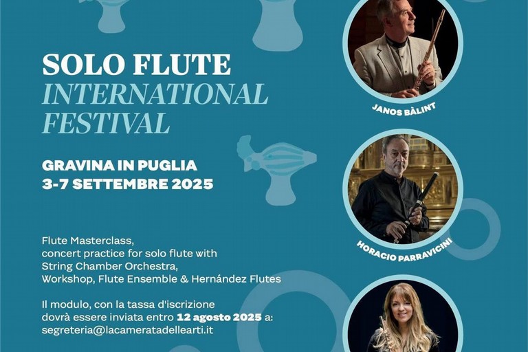 A Gravina il primo festival internazionale “Solo Flute” - Gravina in Puglia
