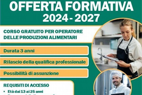 Operatore produzioni alimentari, corso della Nuovi Orizzonti - Gravina in Puglia