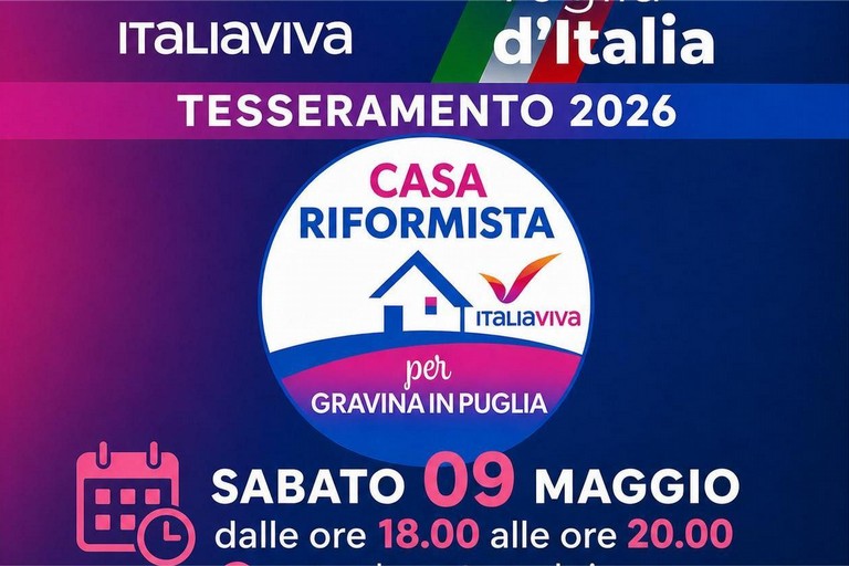 Immagine del post 20134 - Gravina in Puglia Casa Riformista chiama a raccolta - Gravina in Puglia
