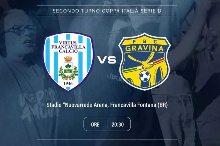 Immagine del post 25739 - Gravina in Puglia Calcio, Secondo turno Coppa Italia: la Fbc Sfida la Virtus Francavilla - Gravina in Puglia
