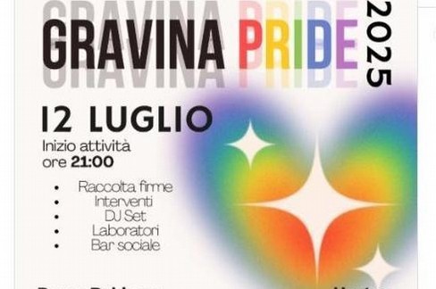 Immagine del post 9541 - Gravina in Puglia Arriva il Gravina Pride 2025 - Gravina in Puglia