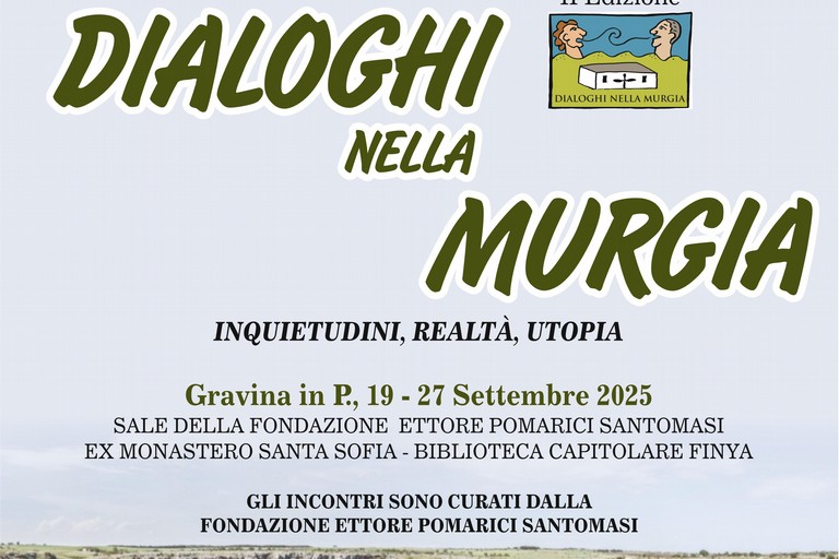 Immagine del post 11580 - Gravina in Puglia Dialoghi nella Murgia, Tutto pronto per la seconda edizione - Gravina in Puglia