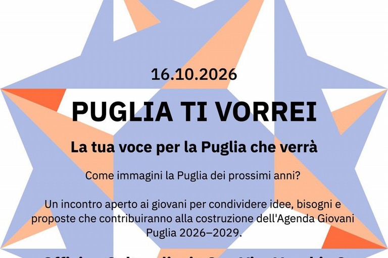 Immagine del post 26088 - Gravina in Puglia Puglia ti vorrei: a Gravina un incontro dedicato alla partecipazione giovanile - Gravina in Puglia