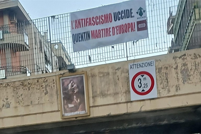 Immagine del post 17390 - Gravina in Puglia Rimosso striscione contro l’Antifascismo - Gravina in Puglia