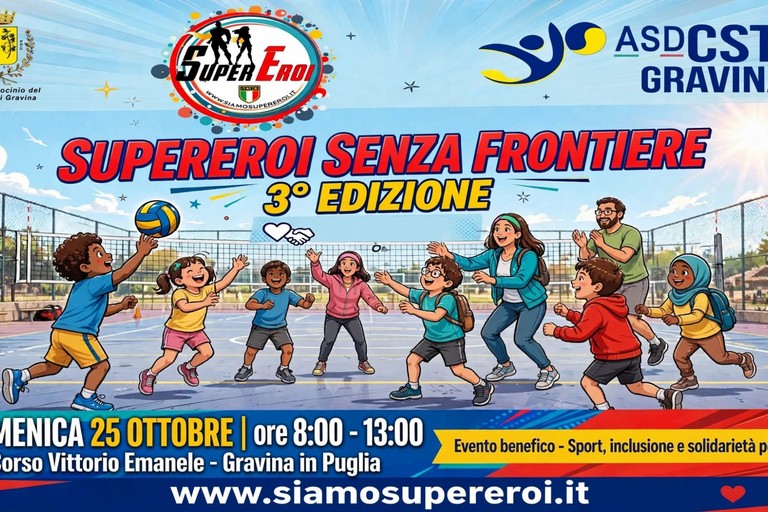 Immagine del post 26254 - Gravina in Puglia Torna a Gravina “Supereroi senza frontiere” - Gravina in Puglia