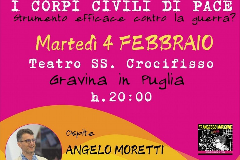Immagine del post 937 - Gravina in Puglia “I Corpi Civili di Pace: strumento efficace contro la guerra?” - Gravina in Puglia