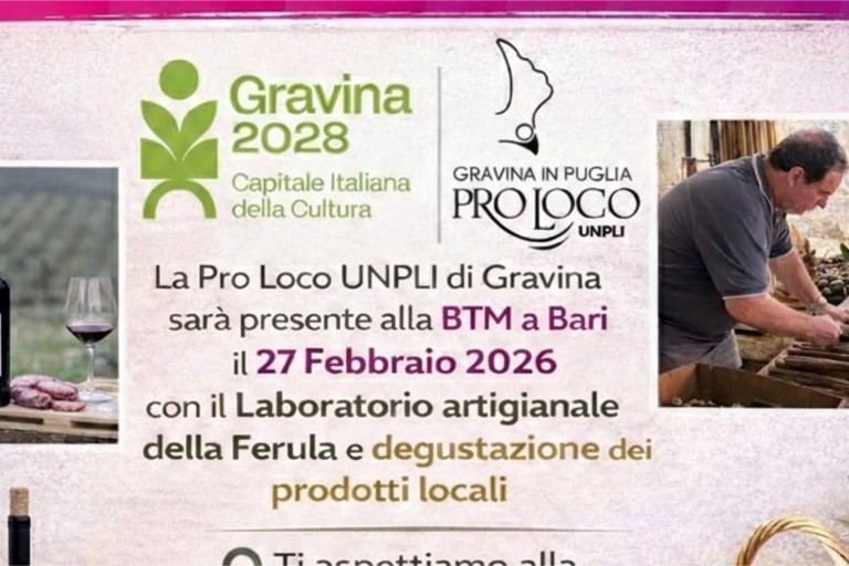 Immagine del post 17615 - Gravina in Puglia Anche la Proloco Gravina protagonista alla BTM di Bari - Gravina in Puglia