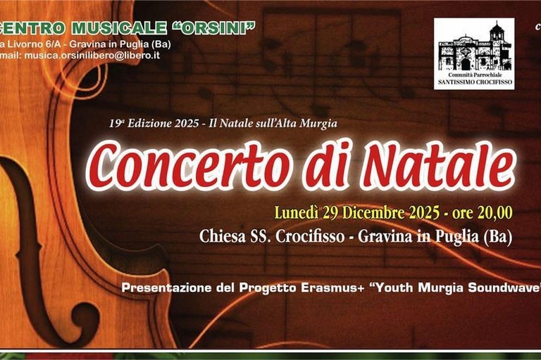 Concerto di Natale 2025 per la pace - Gravina in Puglia