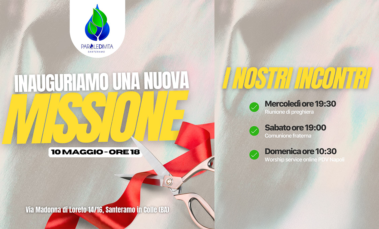 Inaugurazione sede della Chiesa Evangelica Parola di Vita Santeramo - Santeramo in Colle