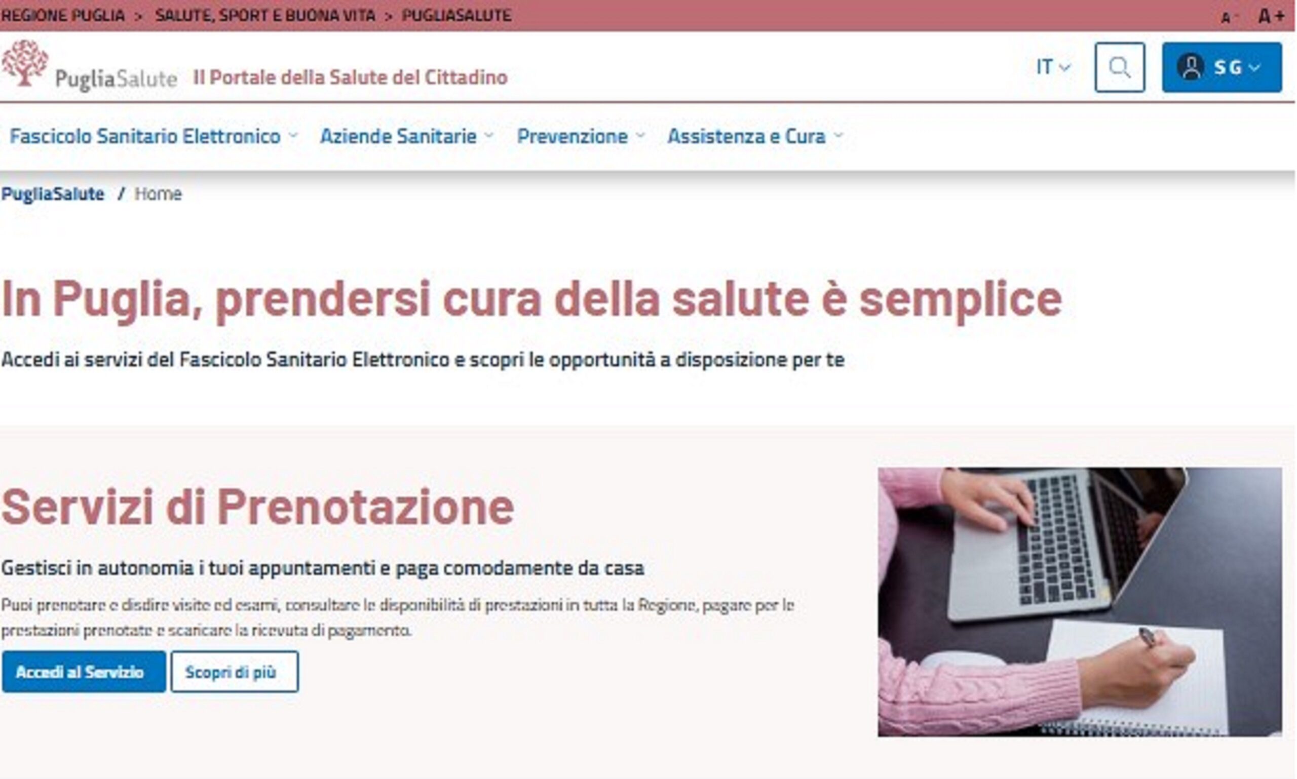 Immagine del post 12392 - Santeramo in Colle Dal 7 ottobre online il nuovo Portale della Salute della Regione Puglia - Santeramo in Colle