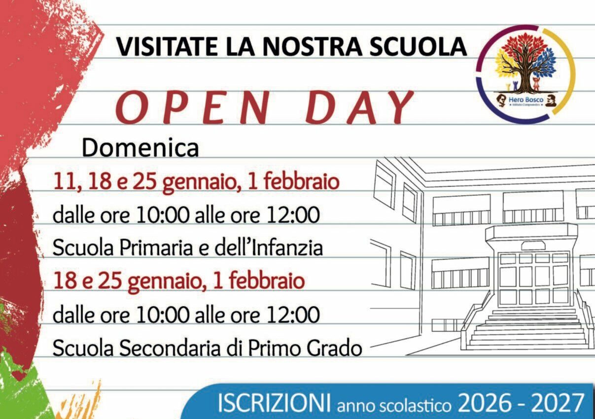 Immagine del post 15754 - Santeramo in Colle Tornano gli Open Day dell’Istituto “Hero Paradiso – San Giovanni Bosco”: un invito a conoscere la scuola da vicino - Santeramo in Colle
