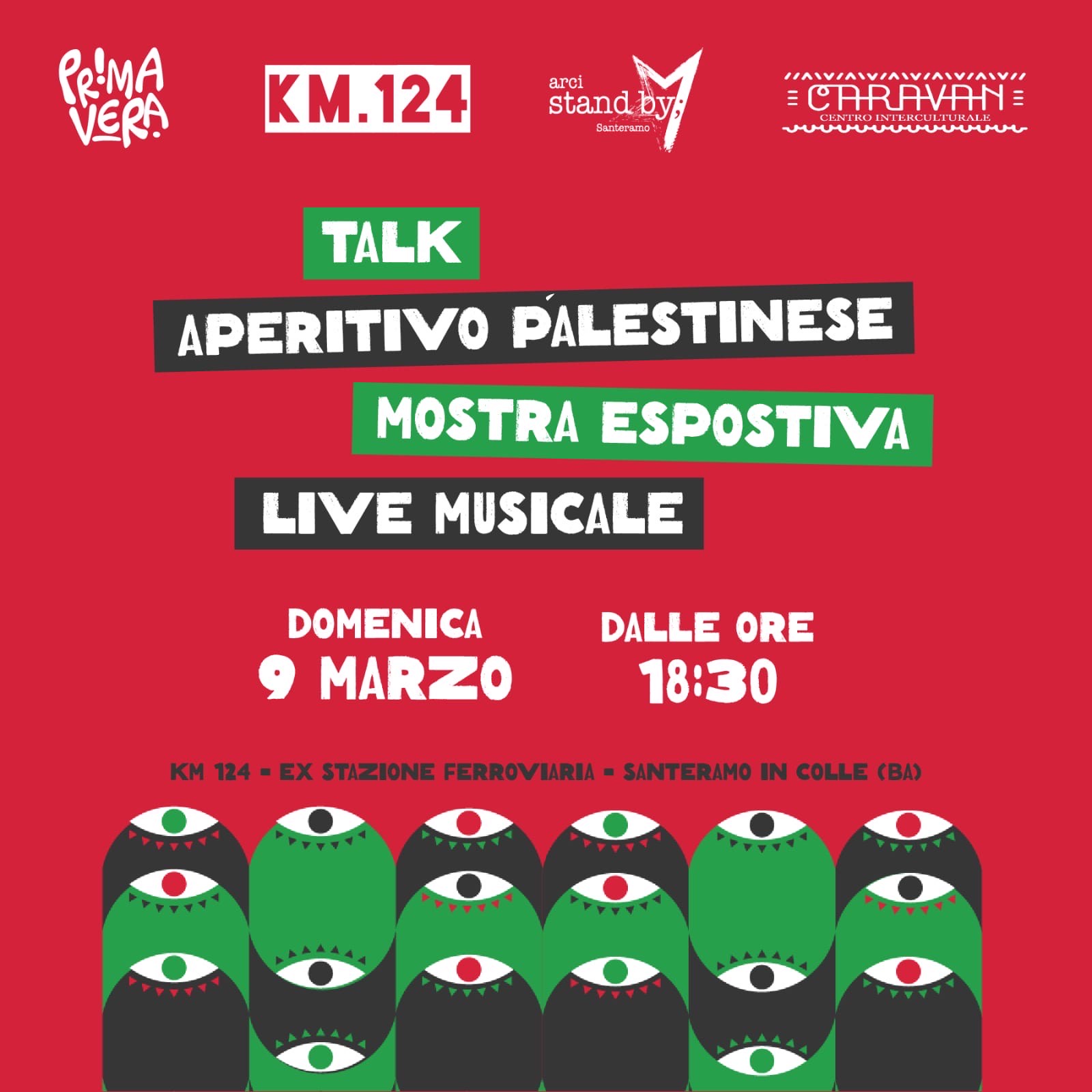 Immagine del post 3502 - Santeramo in Colle “Tregua? Quale tregua?”, quest’oggi a Km 124 un mix di appuntamenti per la Palestina - Santeramo in Colle