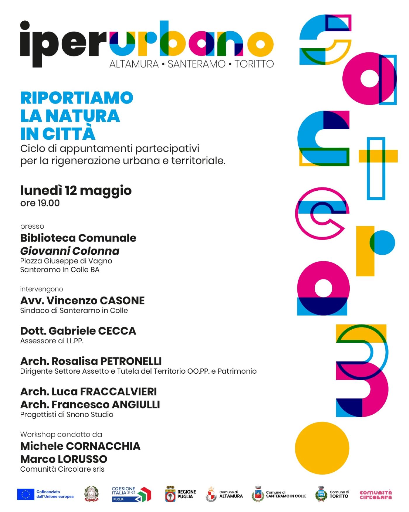Immagine del post 6969 - Santeramo in Colle Iperurbano, il 12 maggio un incontro pubblico per parlare dello sviluppo della città - Santeramo in Colle