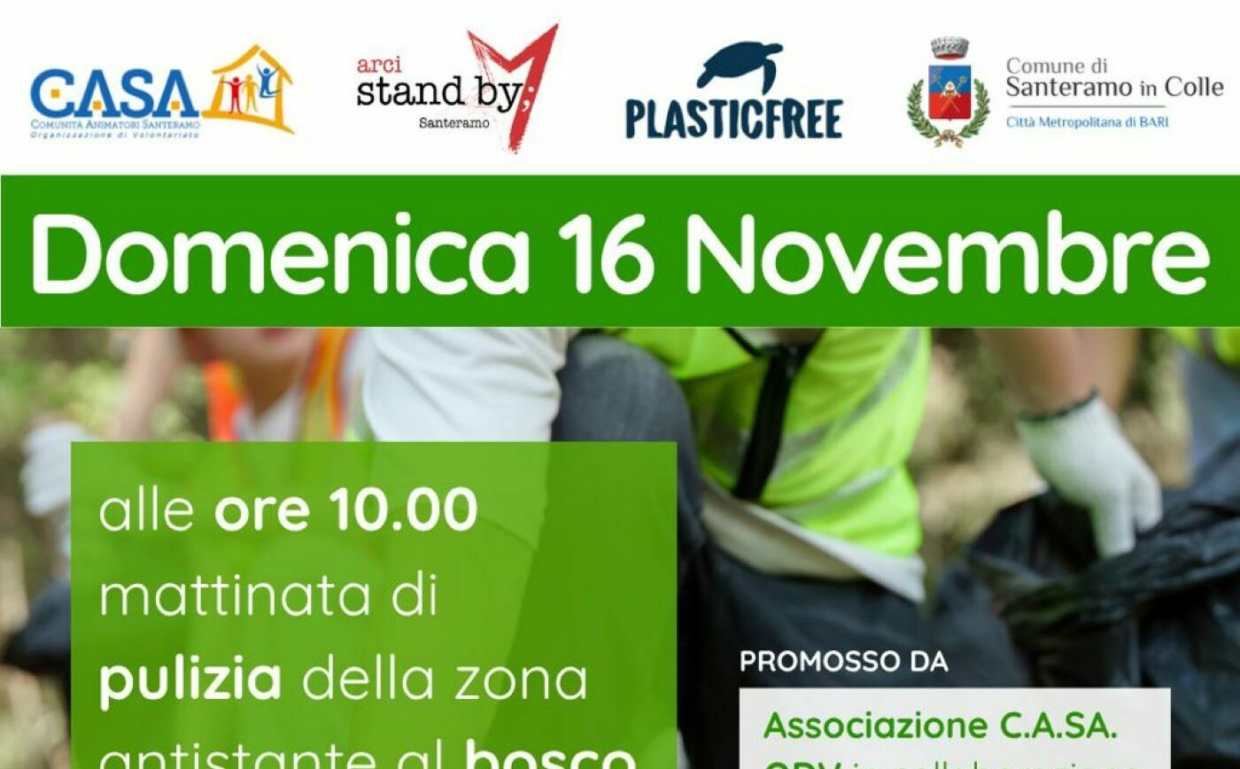 “Ri-Skattiamo in Gravinella”, domenica una nuova giornata di pulizia e cultura del territorio nei pressi del bosco della Gravinella - Santeramo in Colle