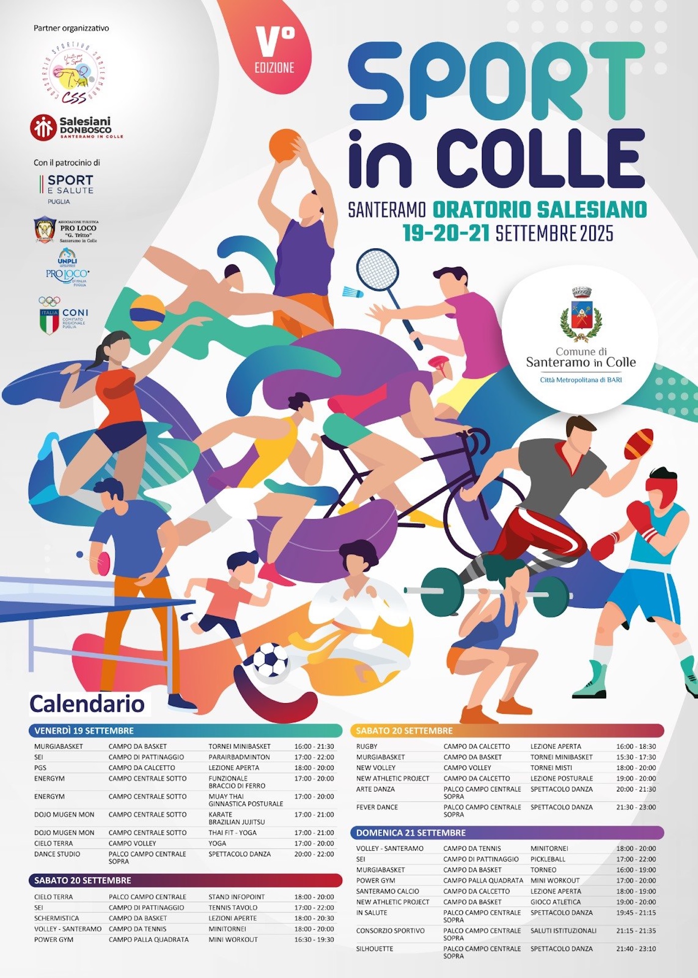 “Sport in Colle”, da domani fino a domenica la V edizione presso l’Oratorio Salesiano - Santeramo in Colle