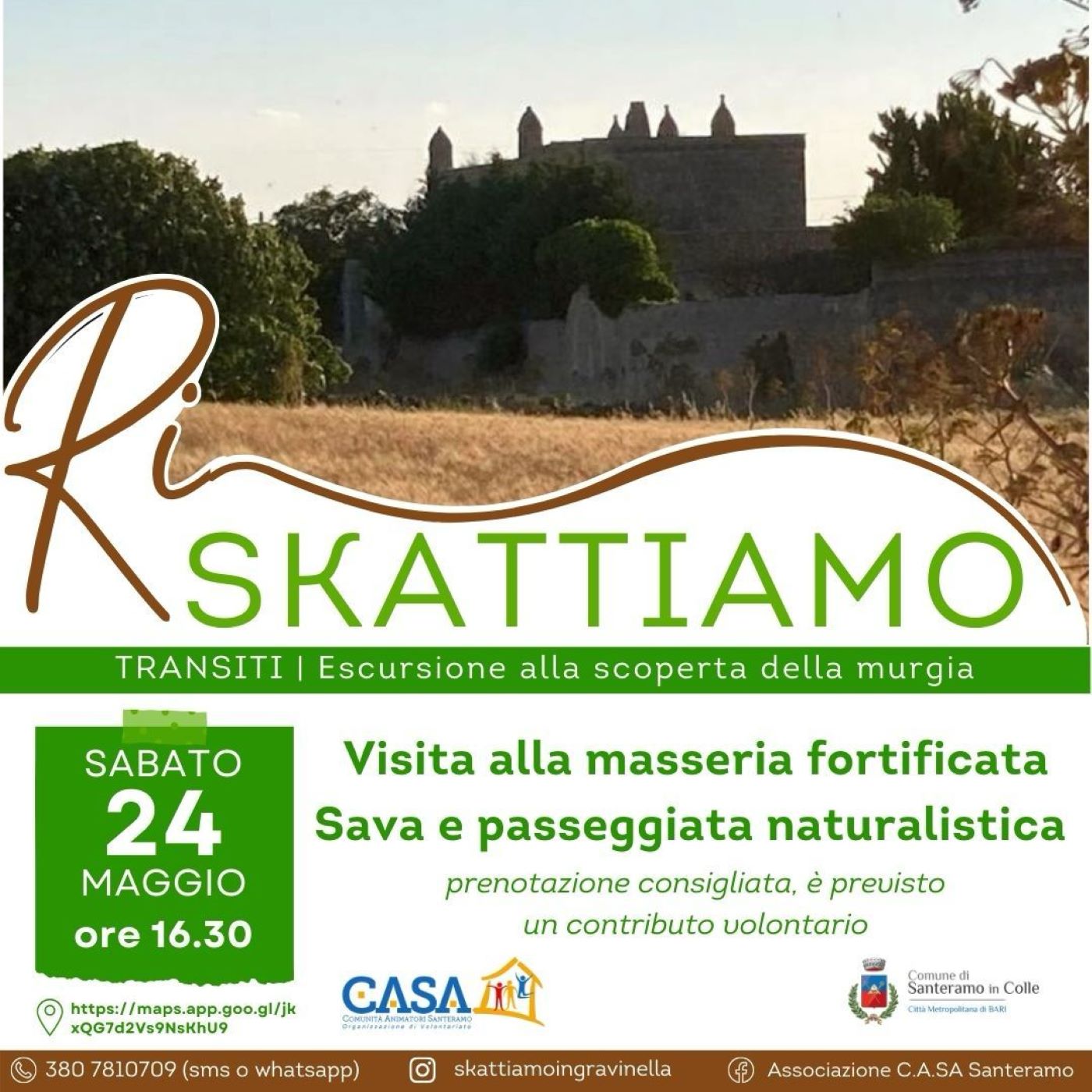 Transiti, sabato un’escursione per scoprire masseria Sava - Santeramo in Colle