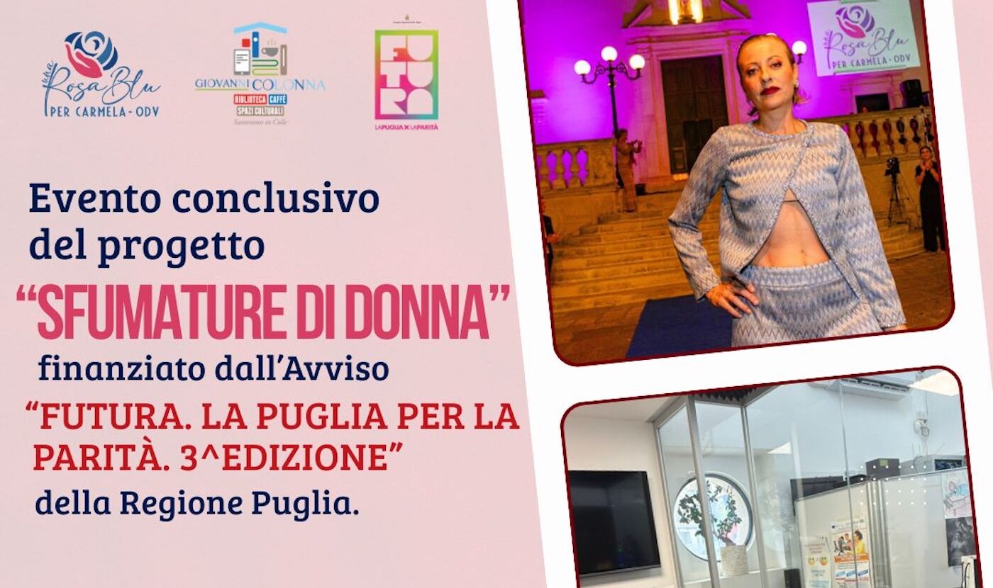 Immagine del post 15453 - Santeramo in Colle “Sfumature di Donna”, questa sera in biblioteca l’evento conclusivo del progetto di “Una Rosa per Carmela” - Santeramo in Colle